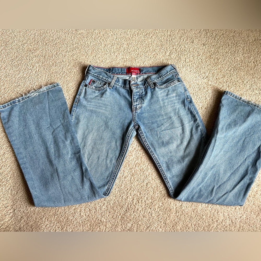 Hollister Women's Light Blue flare Jeans